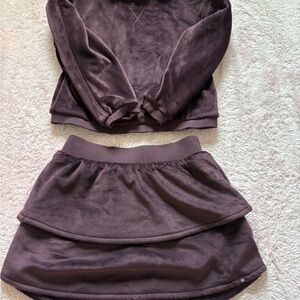 Athleta Cozy Plum Skirt Set